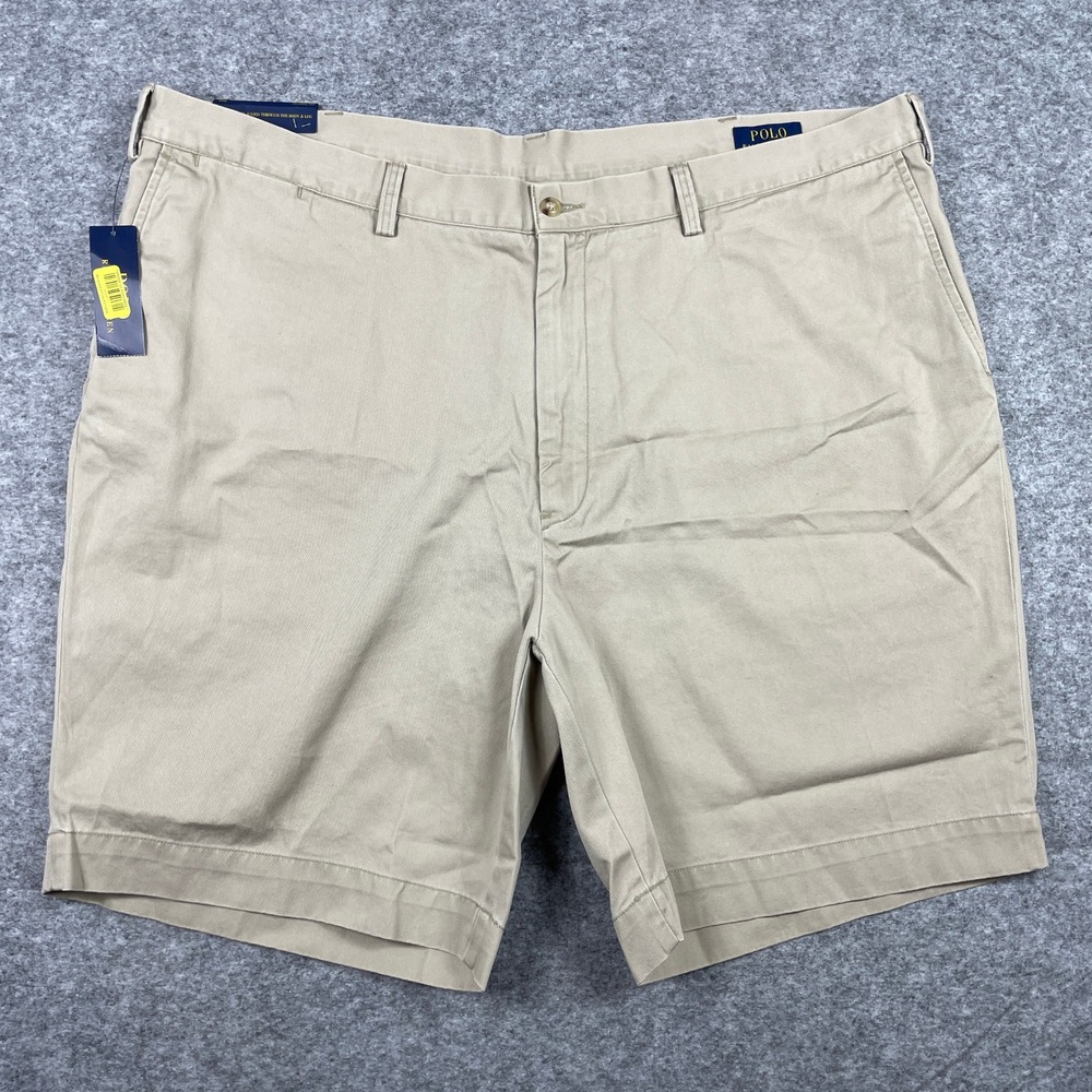 Polo Ralph Lauren Chino Shorts Mens 46B Tan Classic Fit Cotton Twill NEW